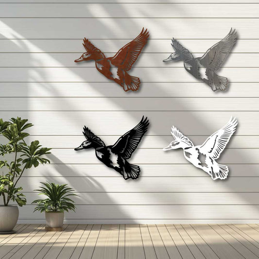 Flying Duck Metal Wall Art