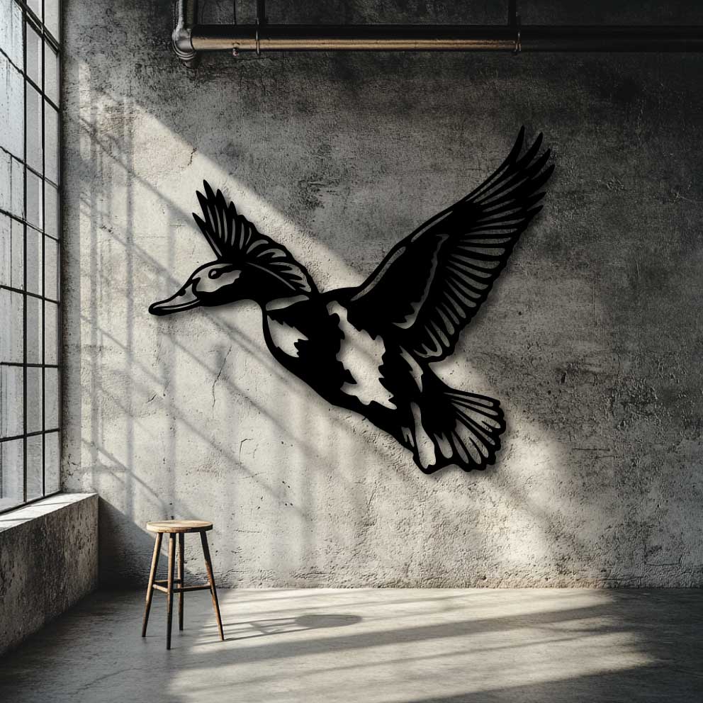 Flying Duck Metal Wall Art