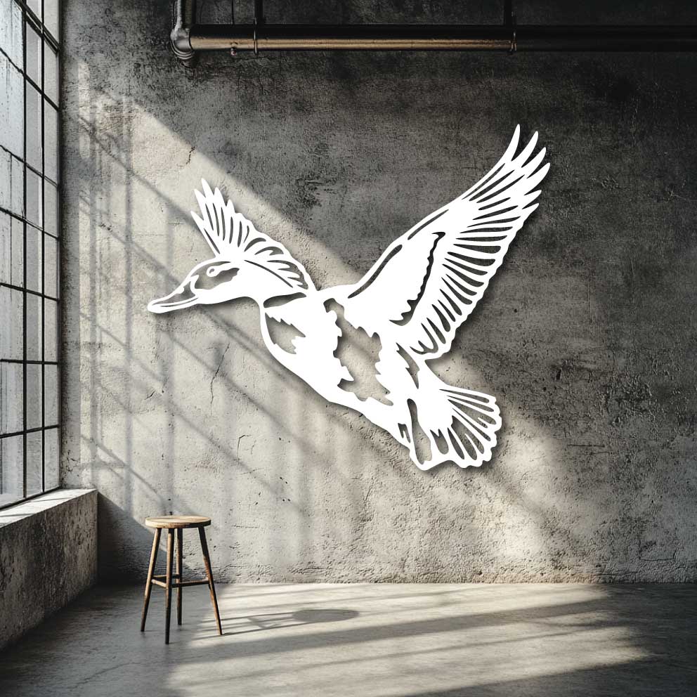 Flying Duck Metal Wall Art
