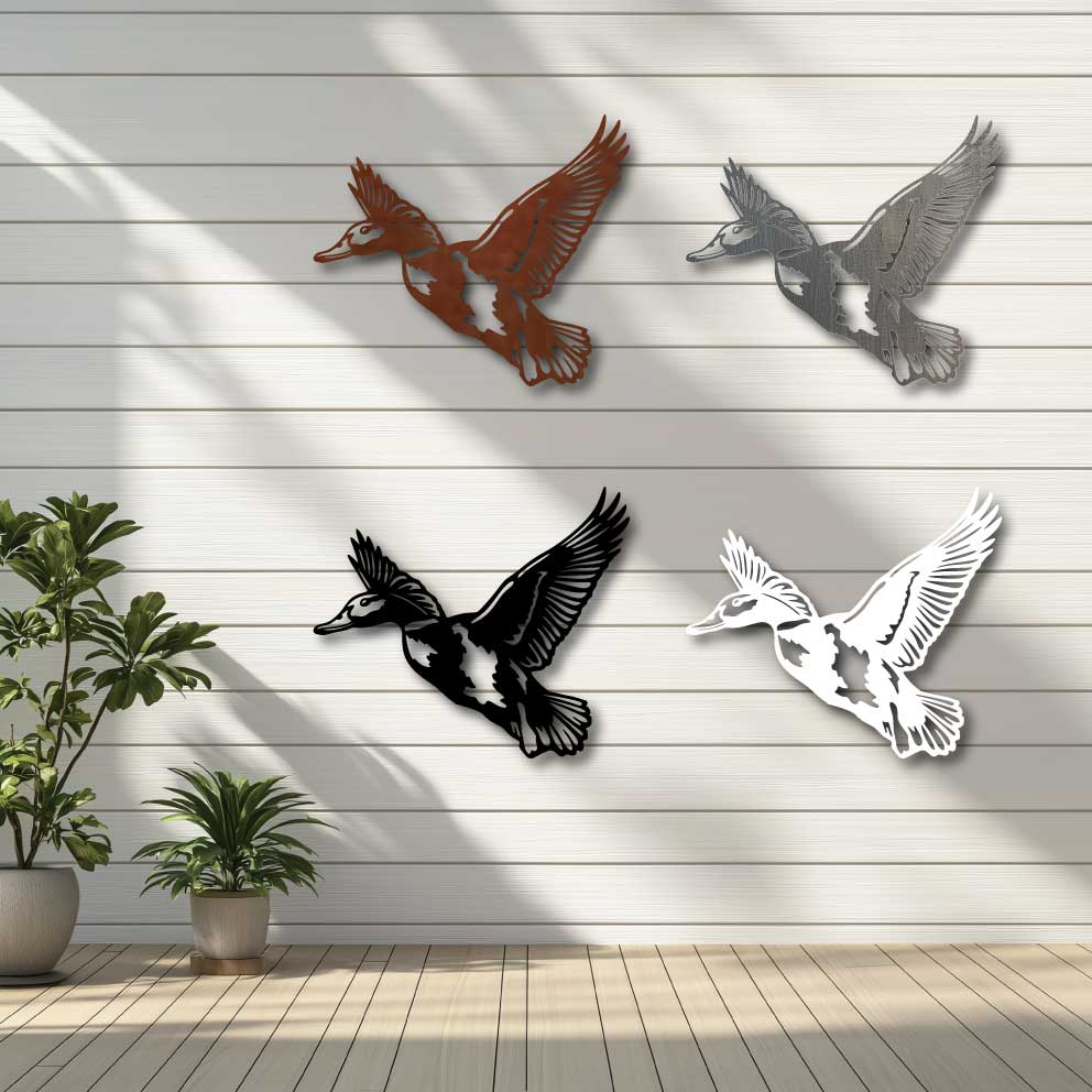 Flying Duck Metal Wall Art