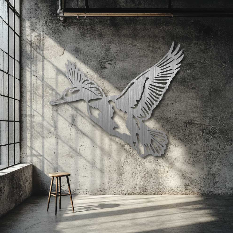 Flying Duck Metal Wall Art