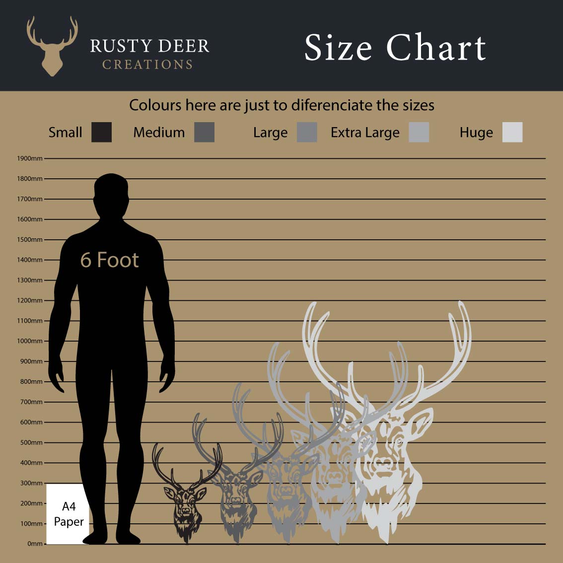 Sambar Stag Metal Wall Art