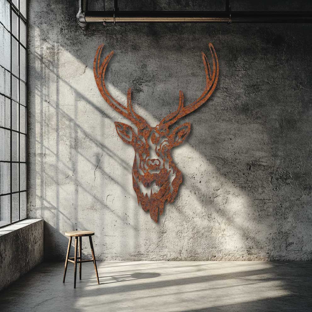 Sambar Stag Metal Wall Art
