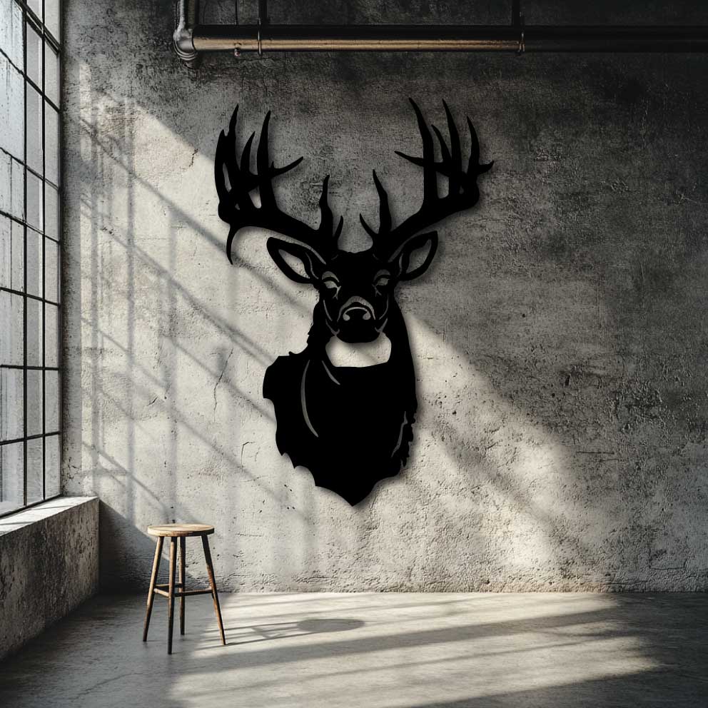 The Big Stag Metal Wall Art