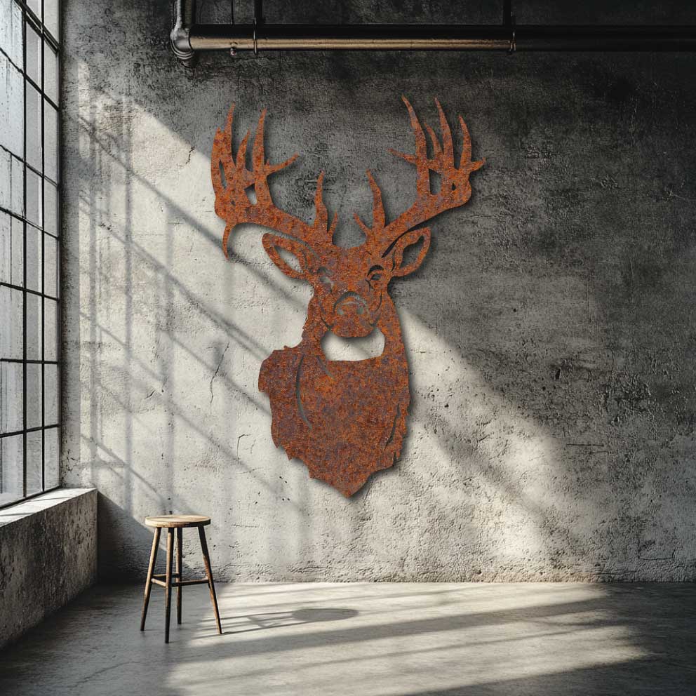 The Big Stag Metal Wall Art