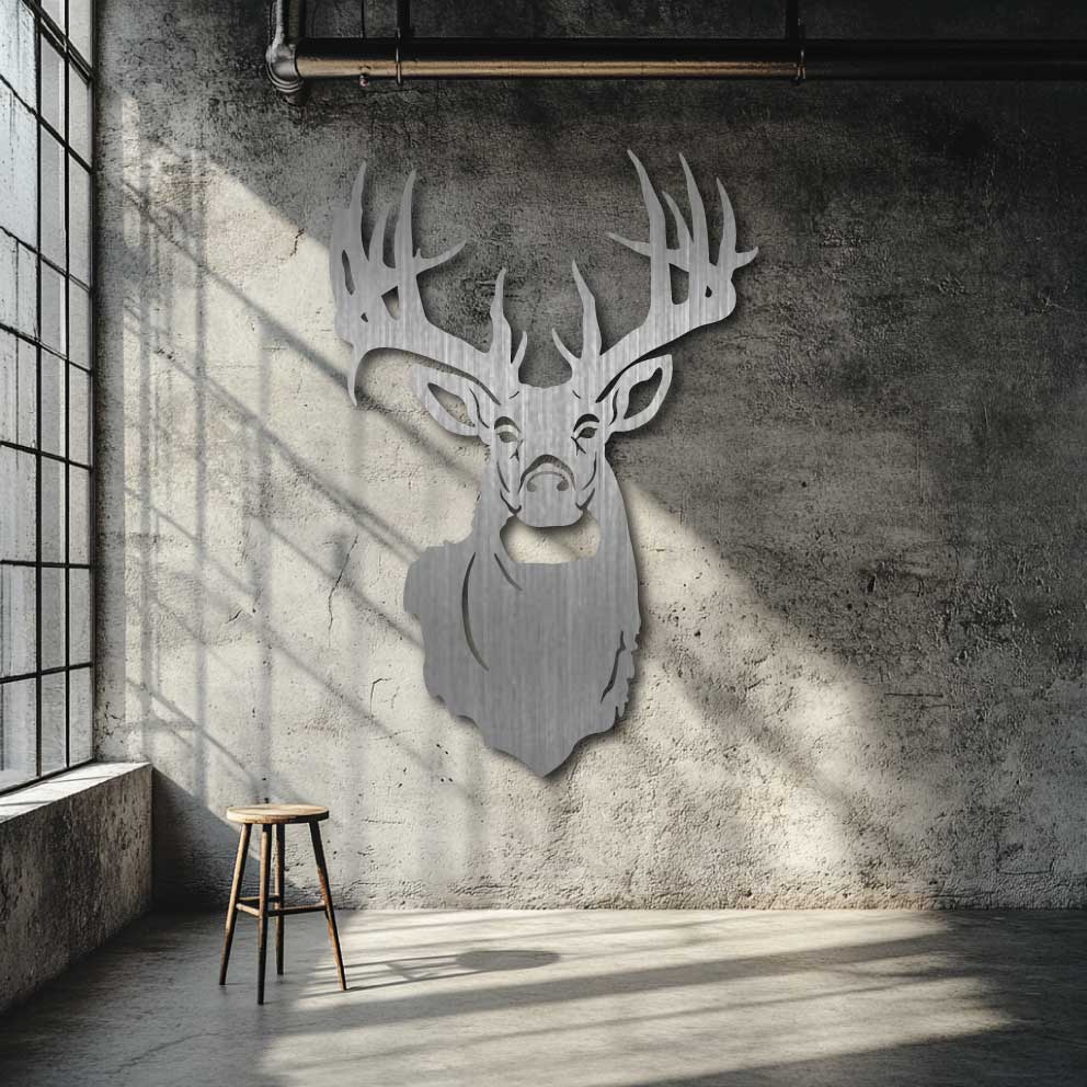 The Big Stag Metal Wall Art